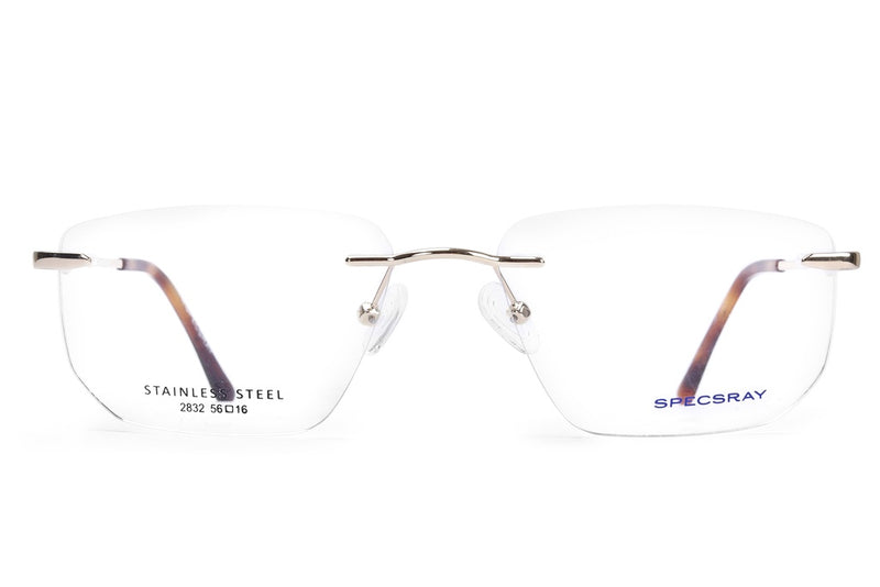 Rectangle Rim Less Eyeglasses For Men