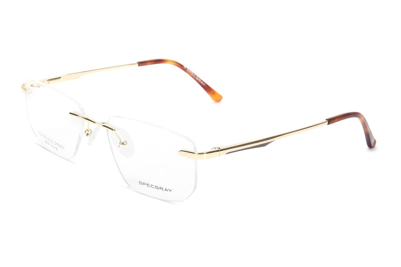Rectangle Rim Less Eyeglasses For Men