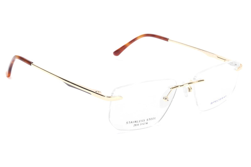 Rectangle Rim Less Eyeglasses For Men