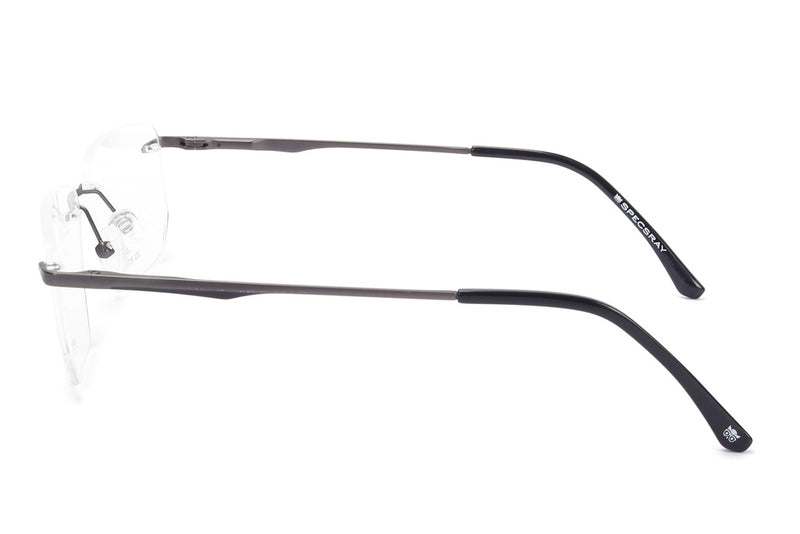 Rectangle Rim Less Eyeglasses For Men