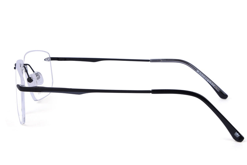 Rectangle Rim Less Eyeglasses For Men