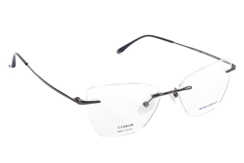 Cateye Rim Less Eyeglasses For Female