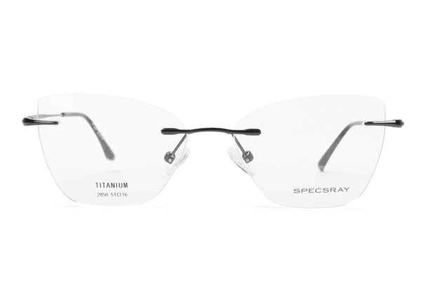 Cateye Rim Less Eyeglasses For Female