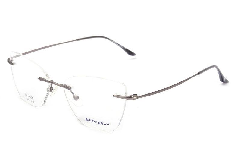 Cateye Rim Less Eyeglasses For Female