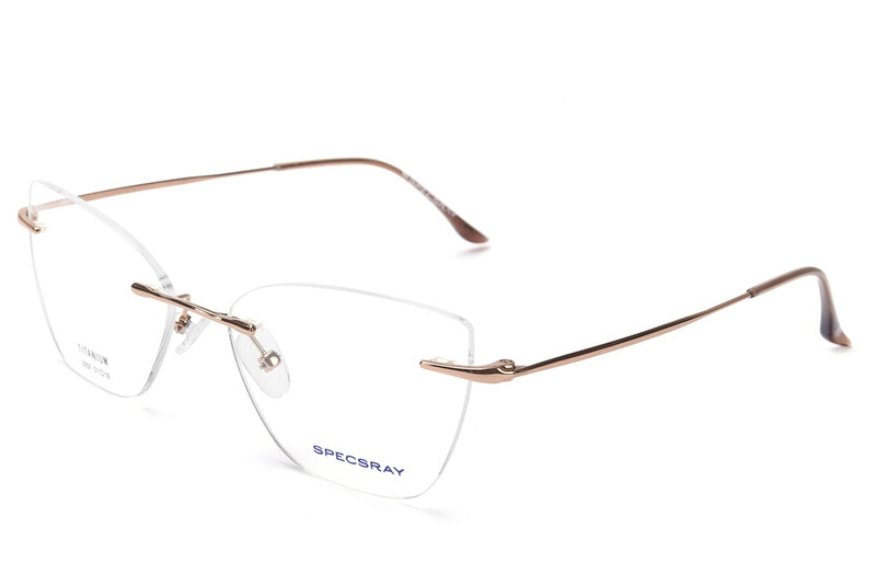 Cateye Rim Less Eyeglasses For Female