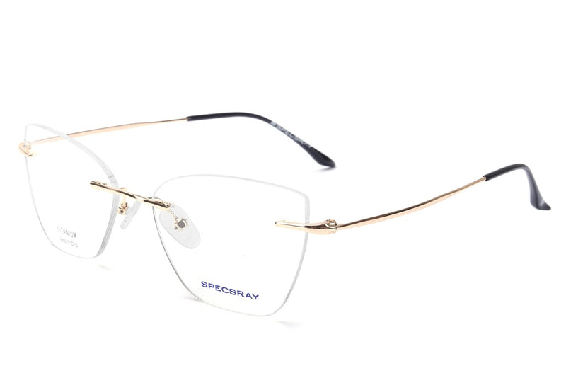 Cateye Rim Less Eyeglasses For Female