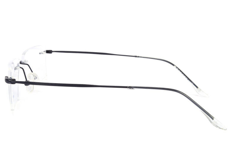 Rectangle Rim Less Eyeglasses For Unisex