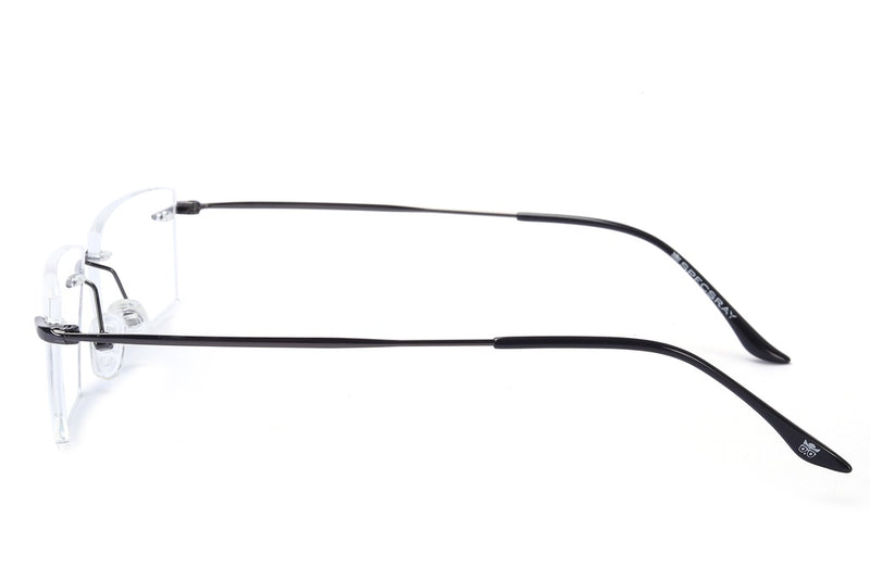 Rectangle Rim Less Eyeglasses For Unisex