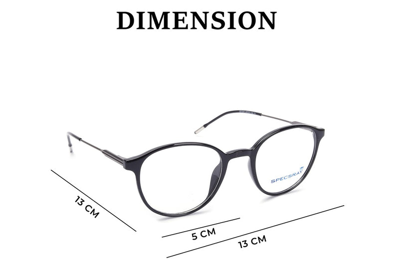 Round Full Rim Eyeglasses For Unisex