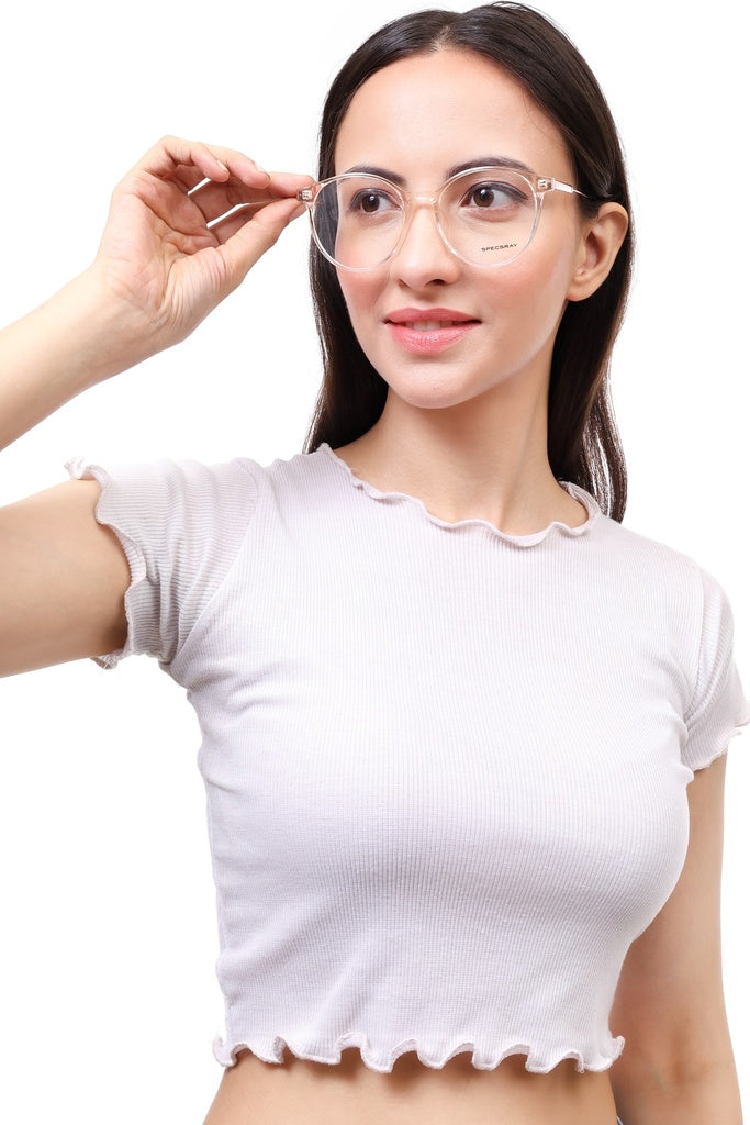 Round Full Rim Eyeglasses For Unisex