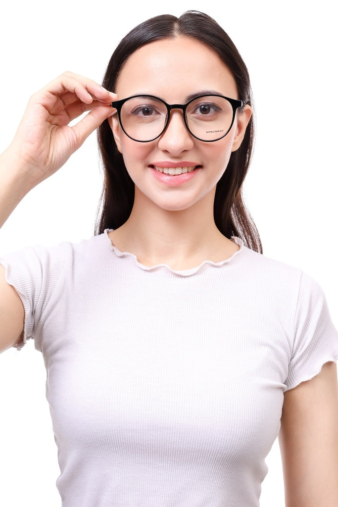 Round Full Rim Eyeglasses For Unisex