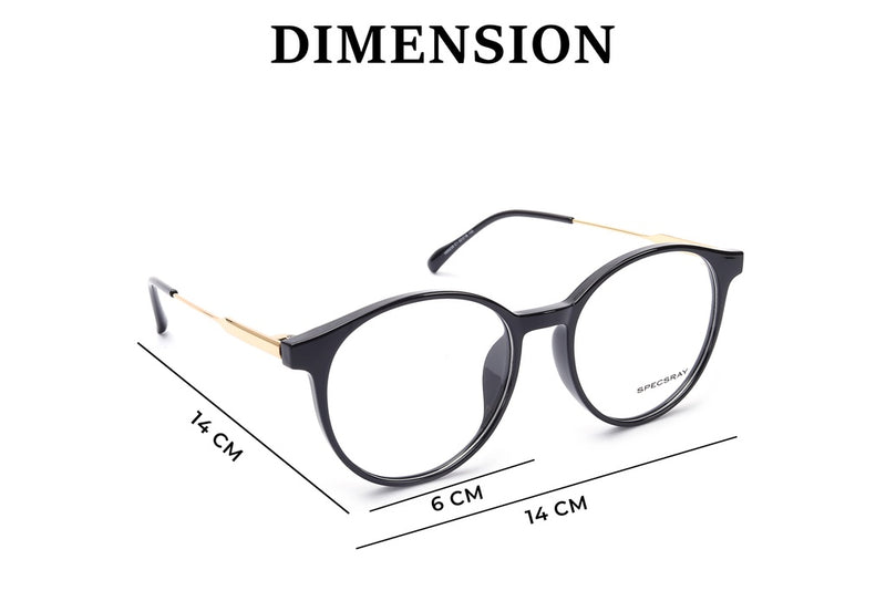 Round Full Rim Eyeglasses For Unisex