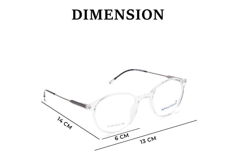 Round Full Rim Eyeglasses For Unisex