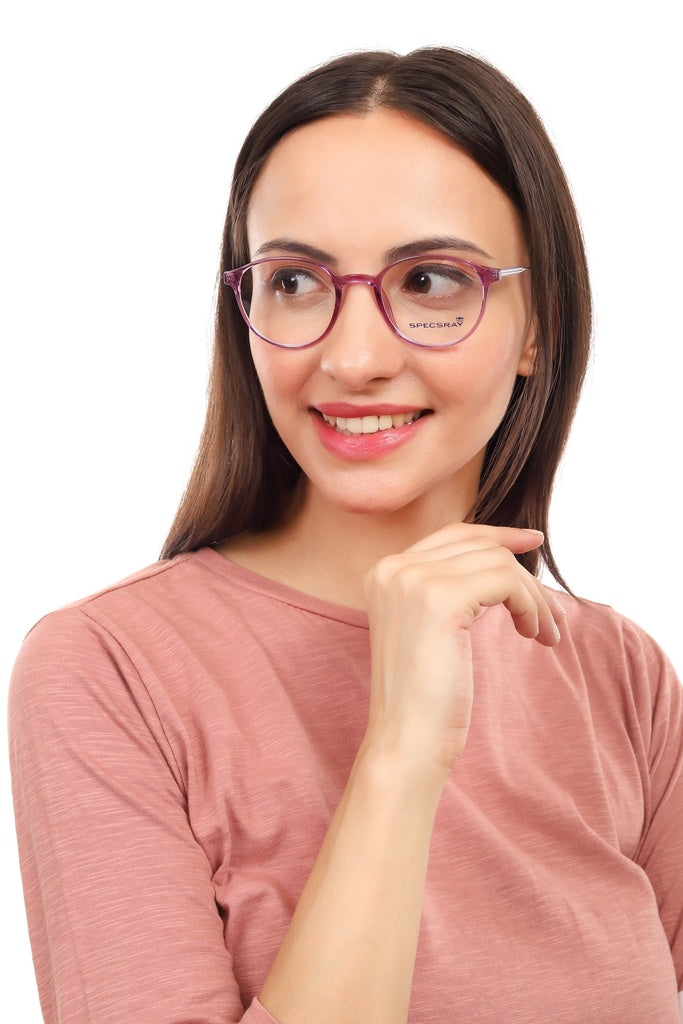 Round Full Rim Eyeglasses For Unisex