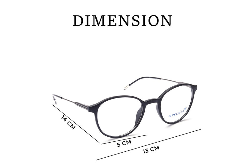 Round Full Rim Eyeglasses For Unisex
