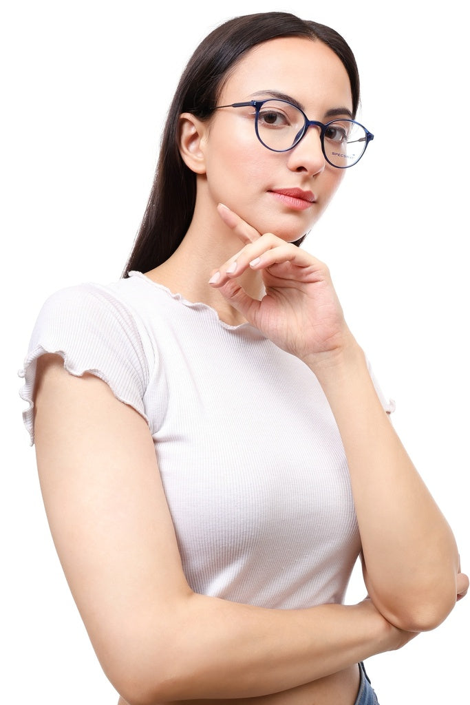 Round Full Rim Eyeglasses For Unisex