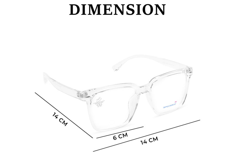 Square Full Rim Eyeglasses For Unisex