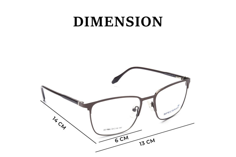 Square Full Rim Eyeglasses For Men