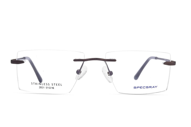 Square Rim Less Eyeglasses For Men And Women