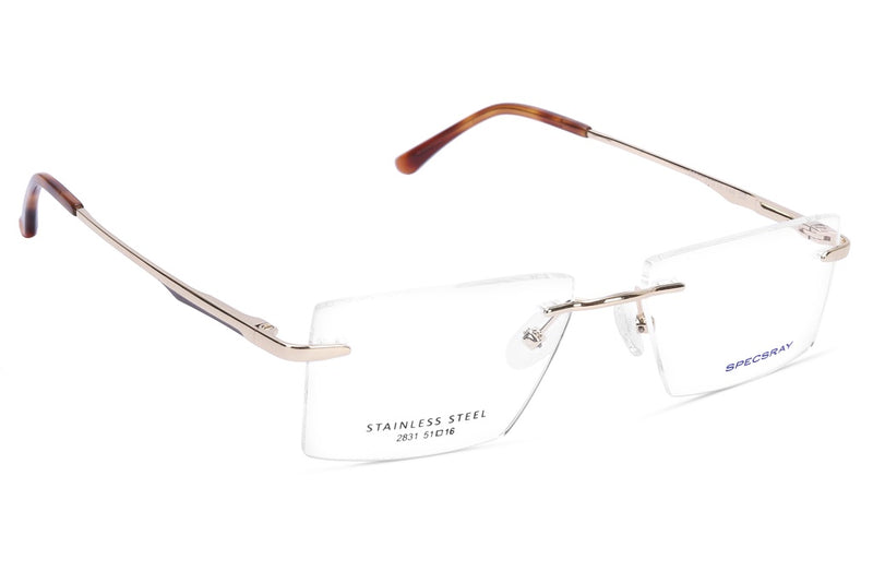 Square Rim Less Eyeglasses For Men And Women