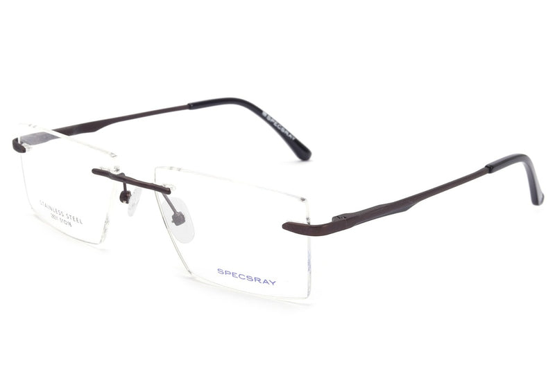 Square Rim Less Eyeglasses For Men And Women