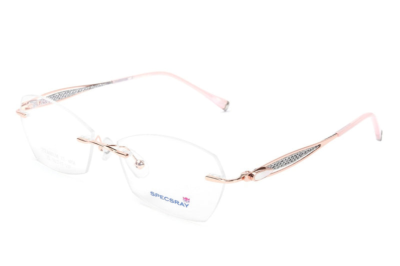 Geometric Rim Less Eyeglasses For Women