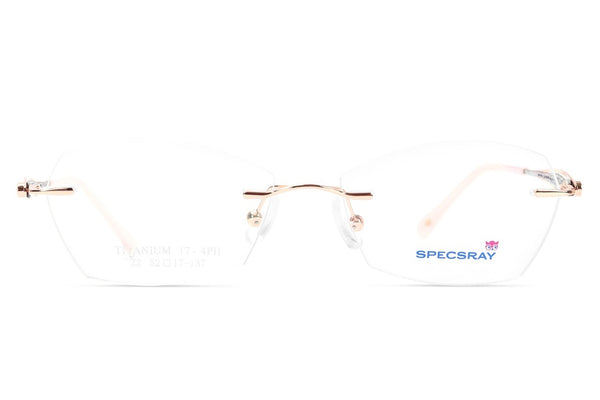 Geometric Rim Less Eyeglasses For Women