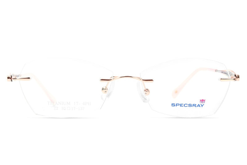Geometric Rim Less Eyeglasses For Women