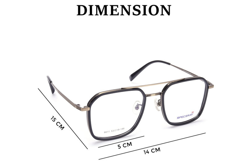 Square Full Rim Eyeglasses For Men