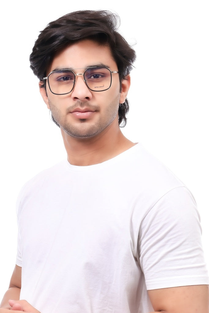 Square Full Rim Eyeglasses For Men